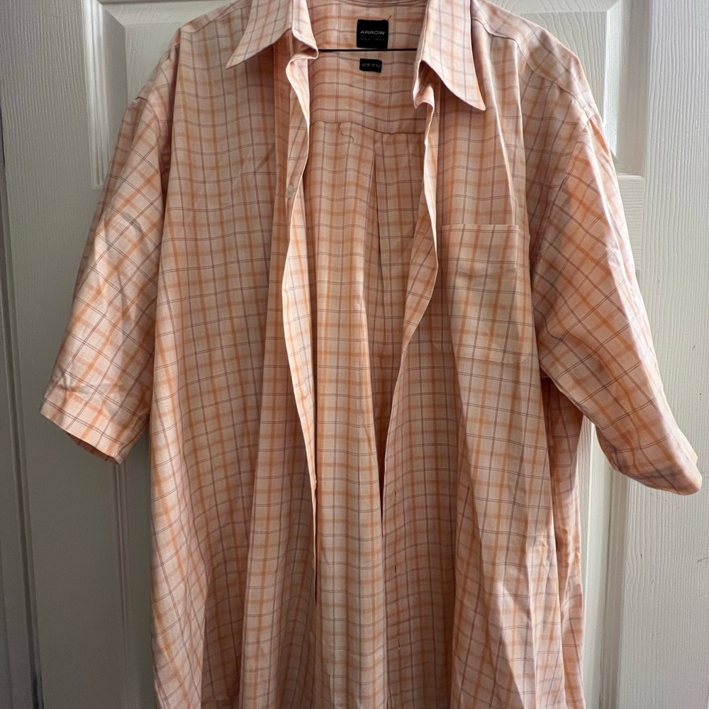 Arrow Men's Orange Plaid Shirt